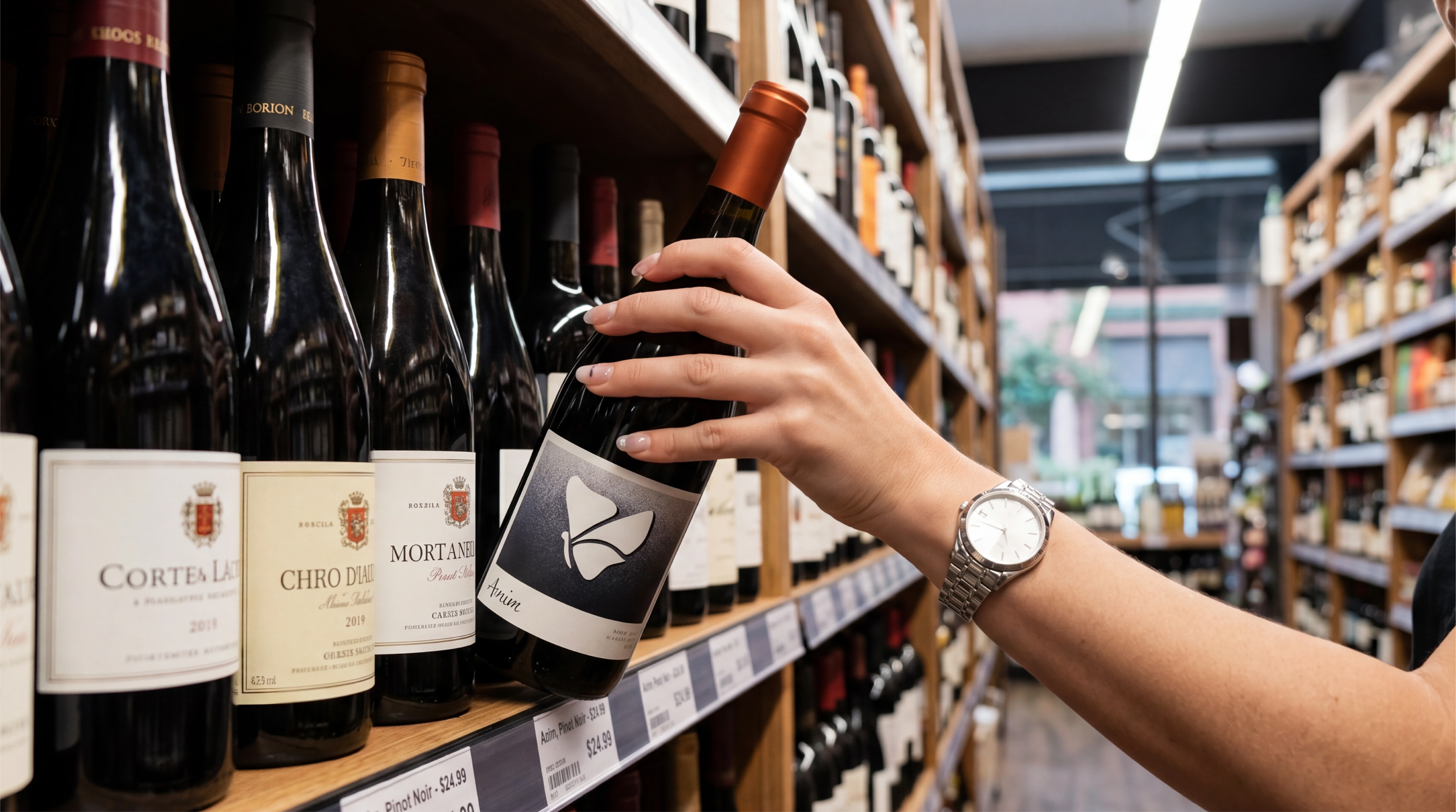 Anim Wines packaging footer presentation