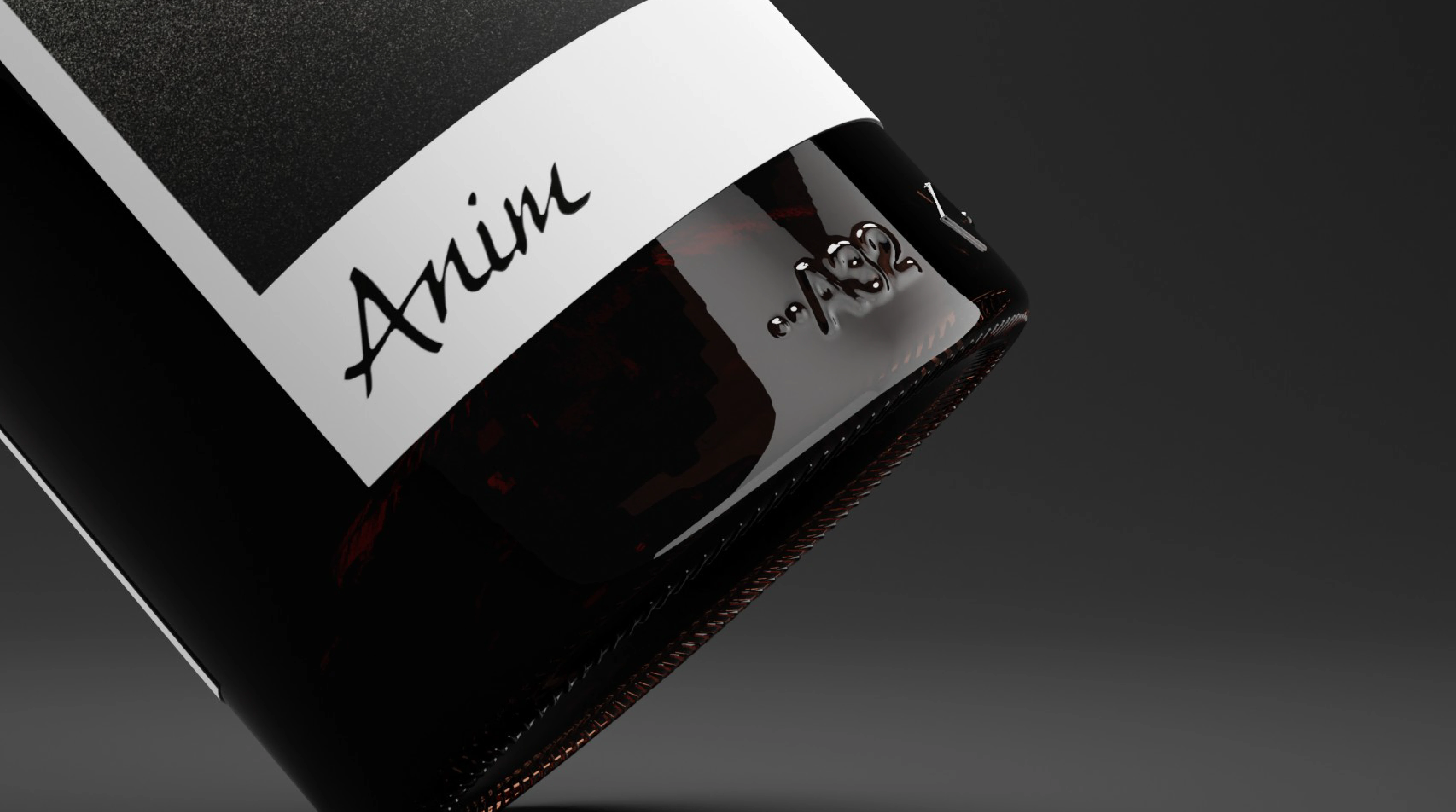 Anim Wines bottle and packaging hero presentation