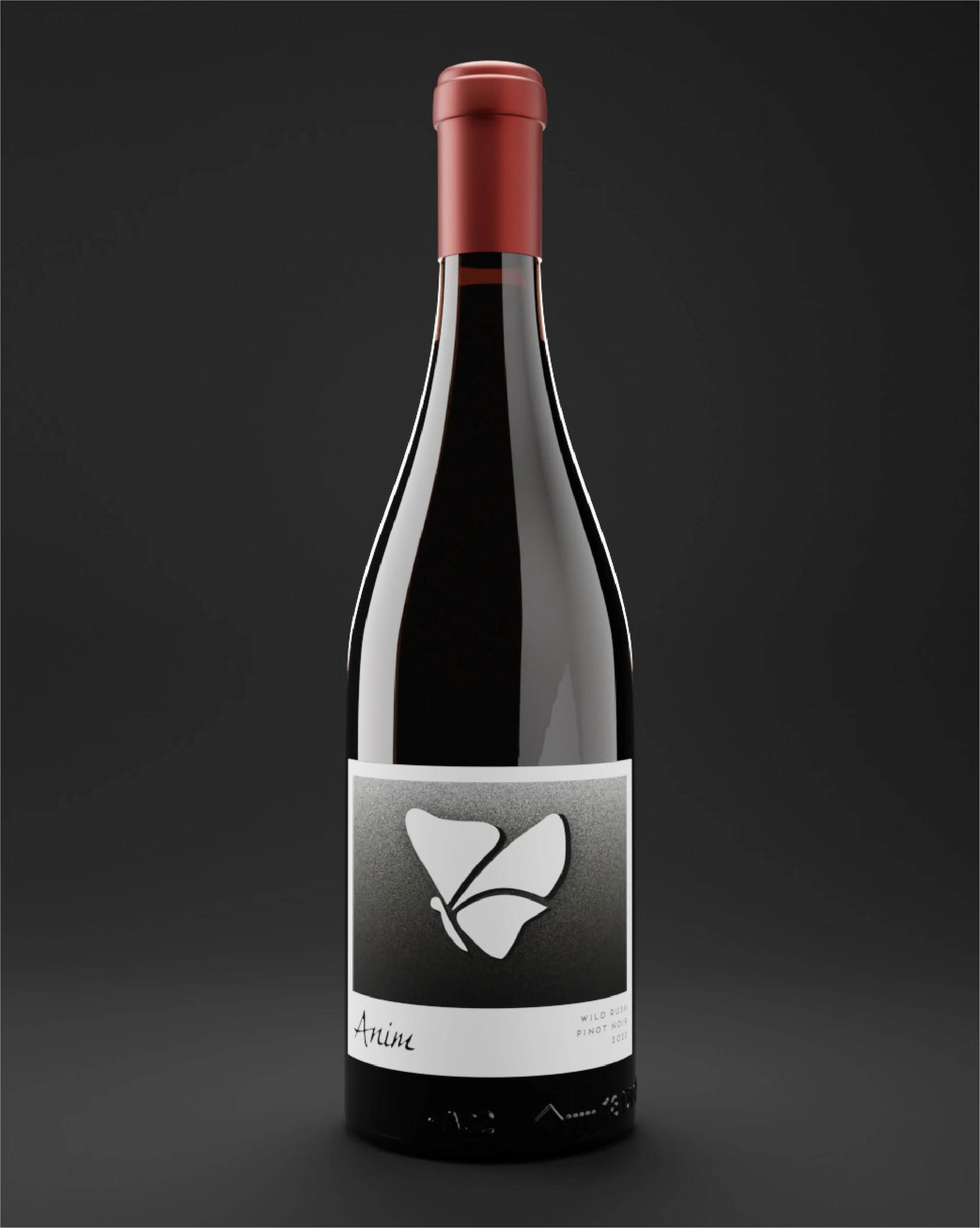 Anim Wines black bottle packaging visual