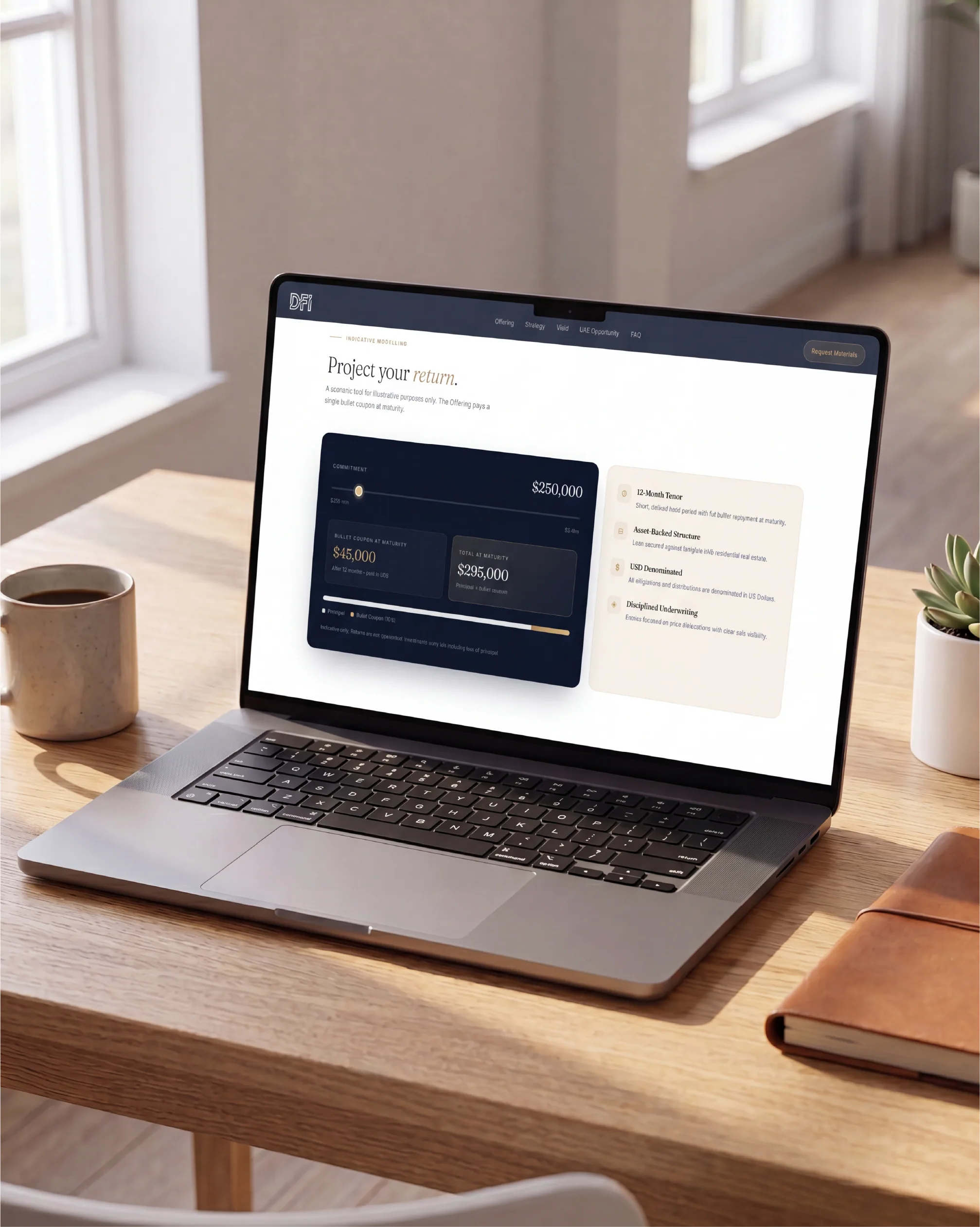 DFI website open page layout preview