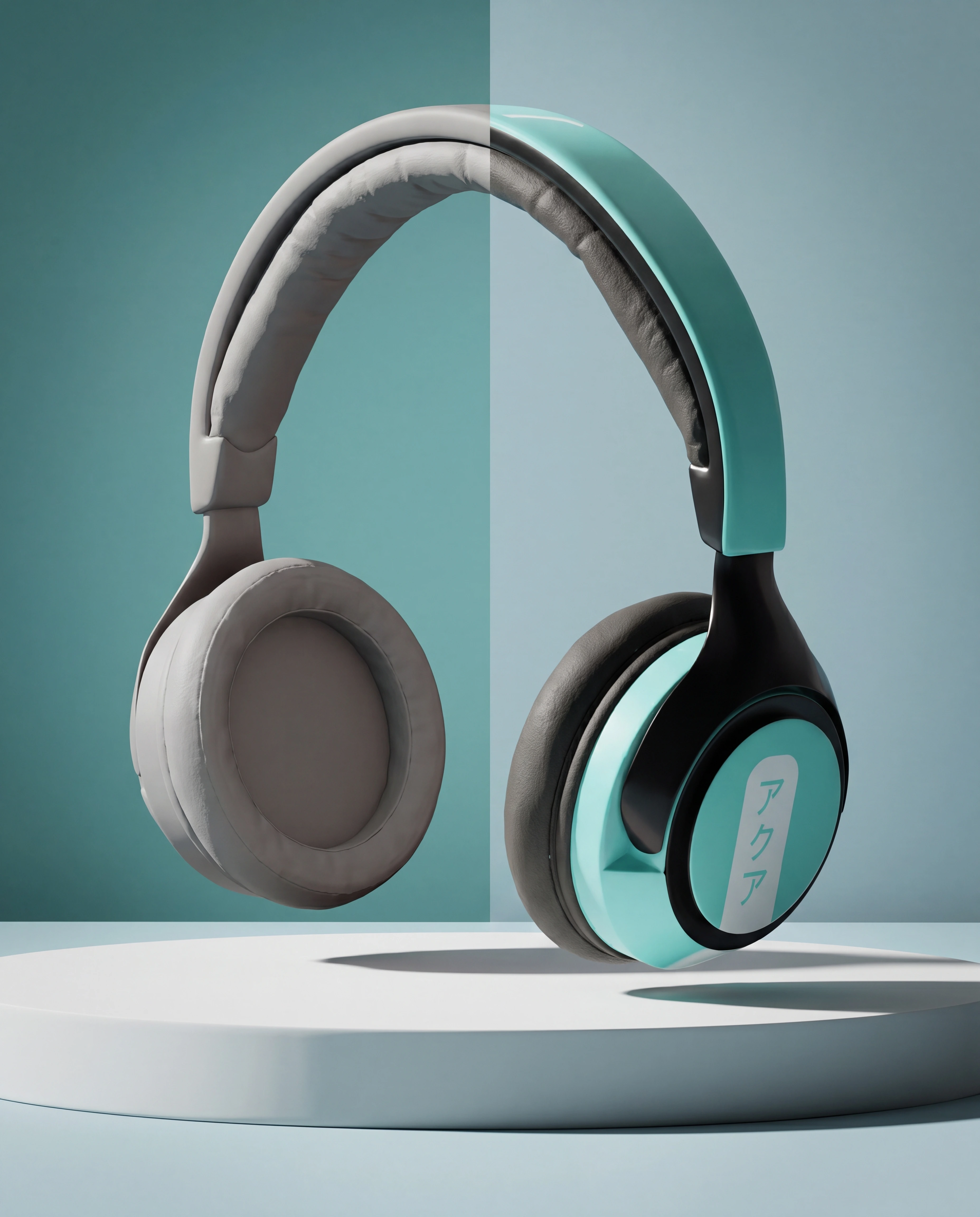 Headphone product render campaign visual