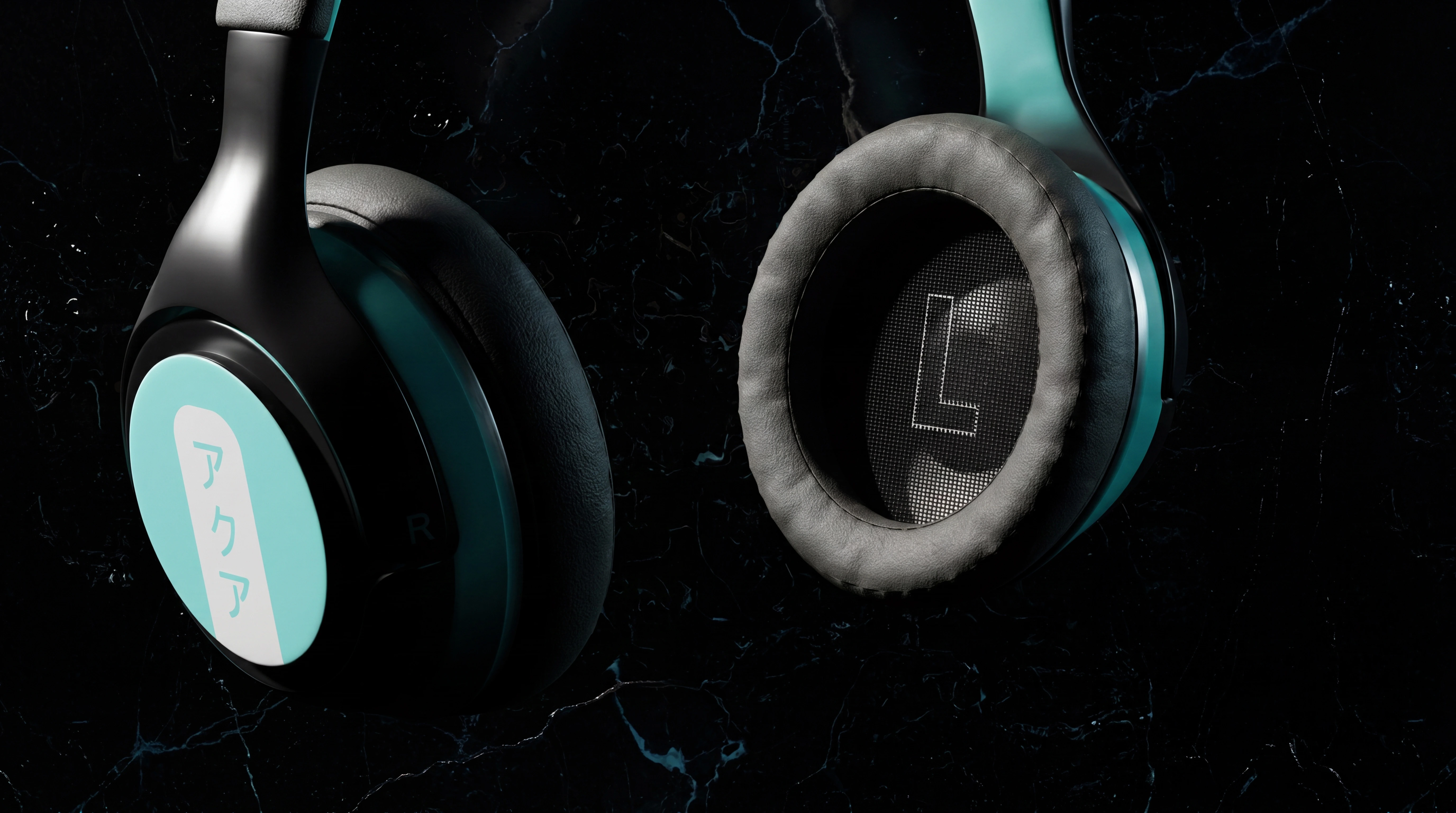 Headphone visualisation hero render